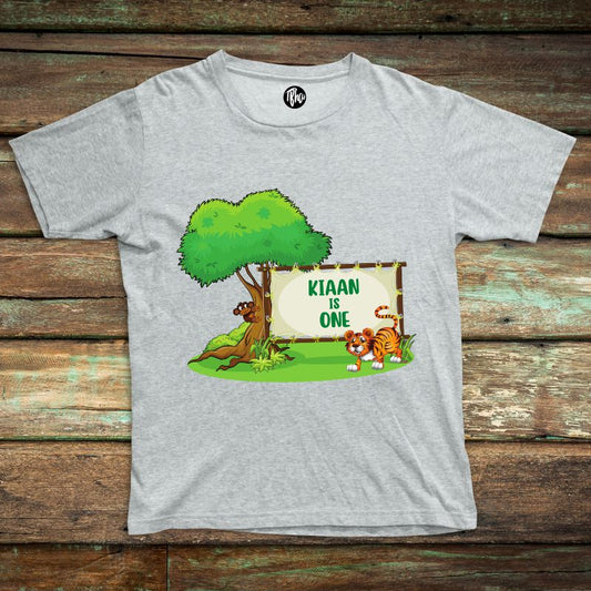 Custom 1st Birthday Jungle Theme T-Shirt - T Bhai