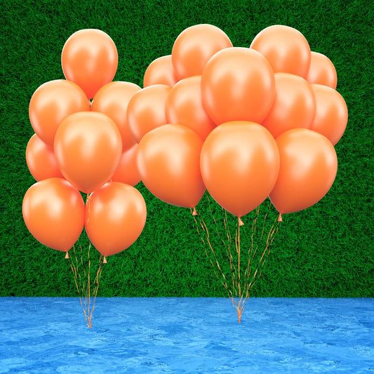 Orange Color Balloon (Pack of 25) for Birthday Parties & Decoration - T Bhai