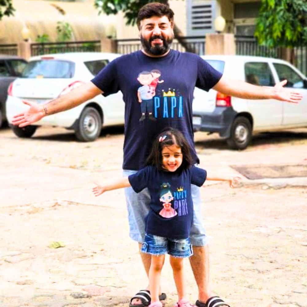 Papa and Papa's Pari Twinning T-Shirts for Father & Daughter