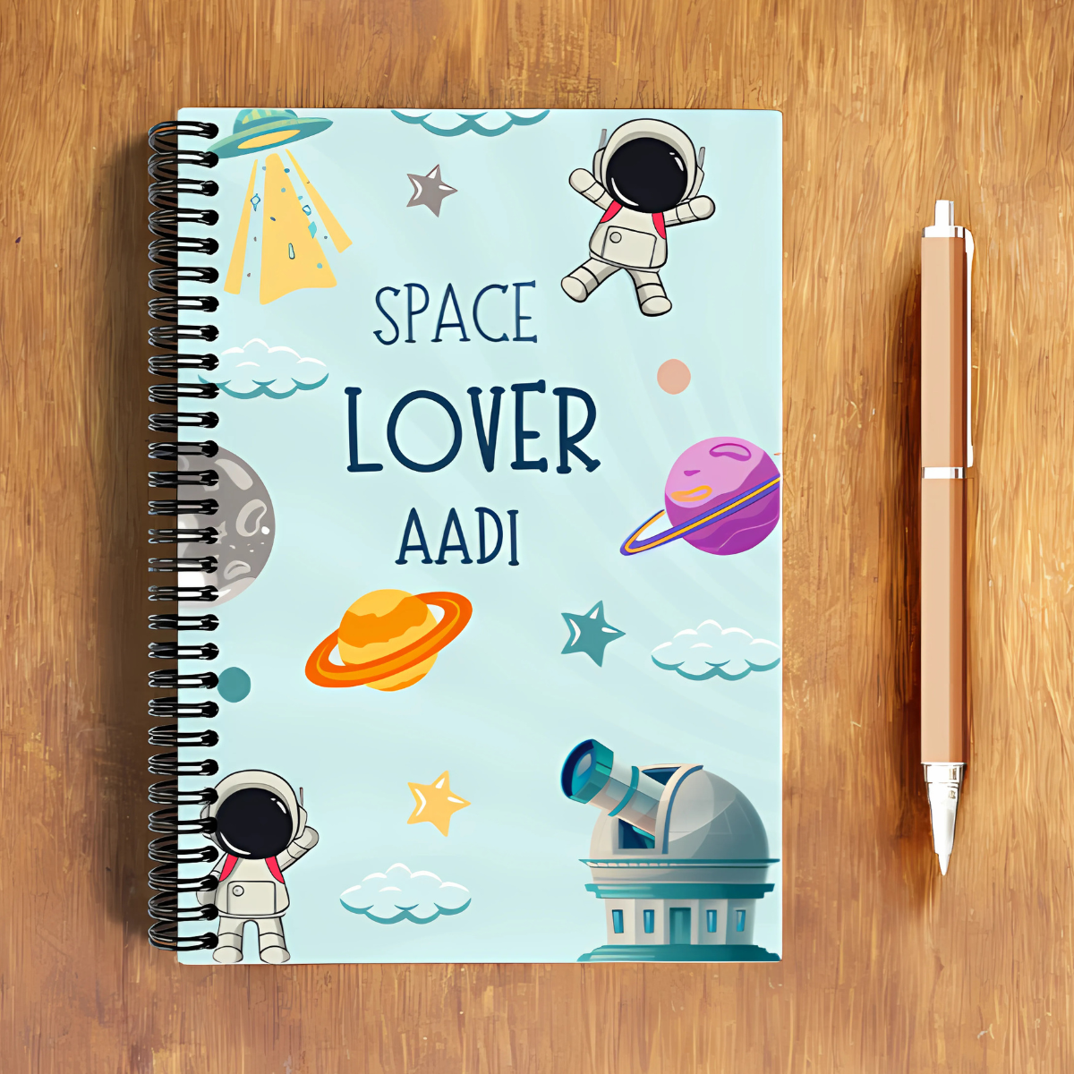 Personalized Space Lover Theme Notepad