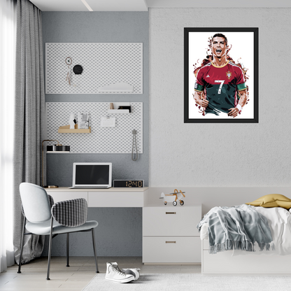 Ronaldo Poster for Football Enthusiast | CR7 Poster for Football Fans