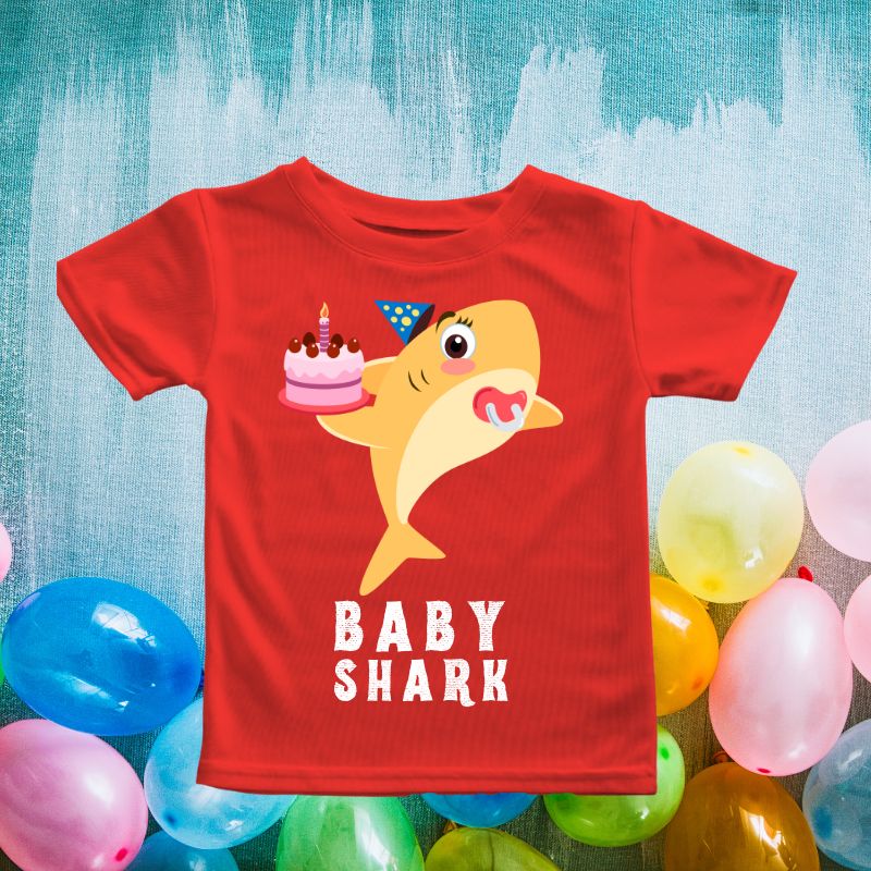 Shark Theme Birthday Tees - Baby Shark - T Bhai