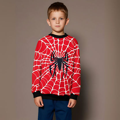 Superhero Themed All Over Printed Sweatshirt