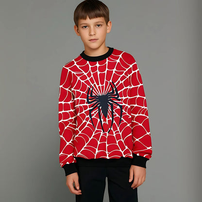 Superhero Themed All Over Printed Sweatshirt