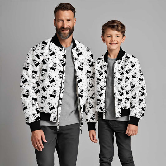 Superhero All Over Printed Bomber Jacket For Dad & Son | Dad & Daughter