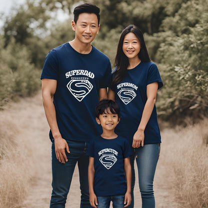 Super Hero Family T-Shirts - Superdad Supermom & Supercutie