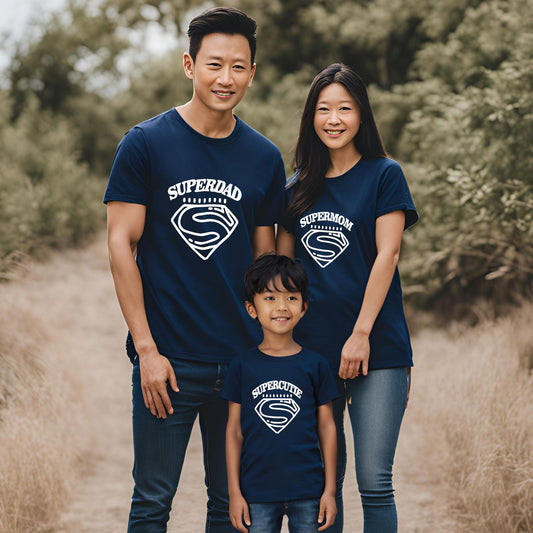 Super Hero Family T-Shirts - Superdad Supermom & Supercutie