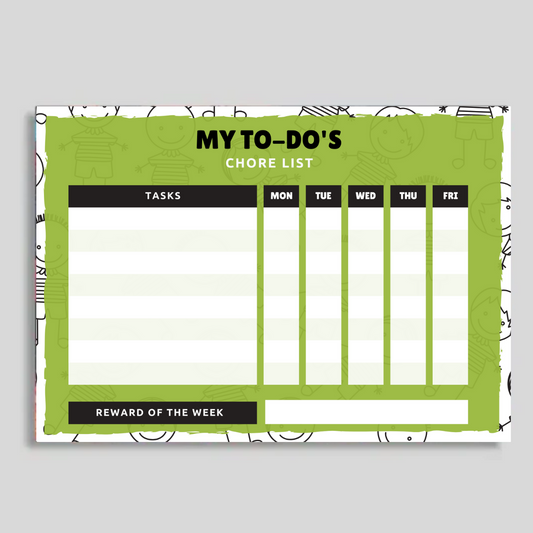 Weekly To Do Task List & Rewards for Kids | Metal Poster Ideal Birthday & Return Gift