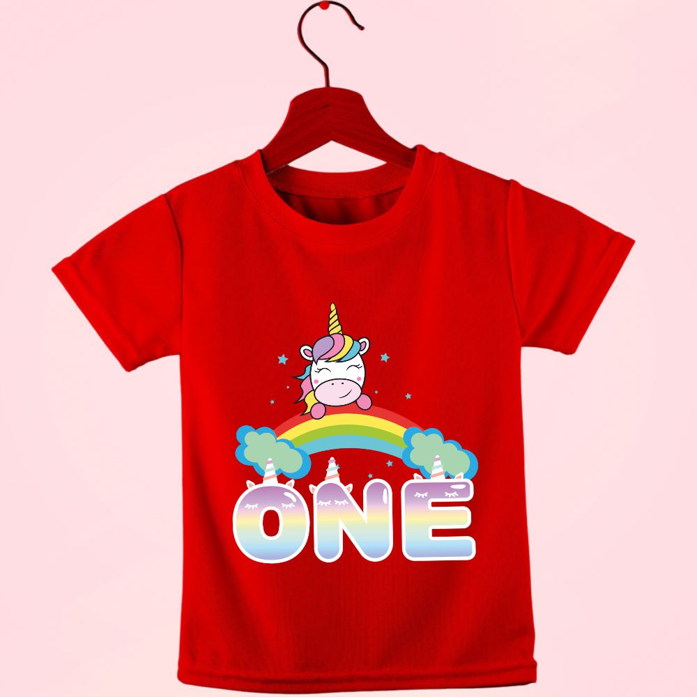 Unicorn Theme First Birthday T-Shirt - T Bhai