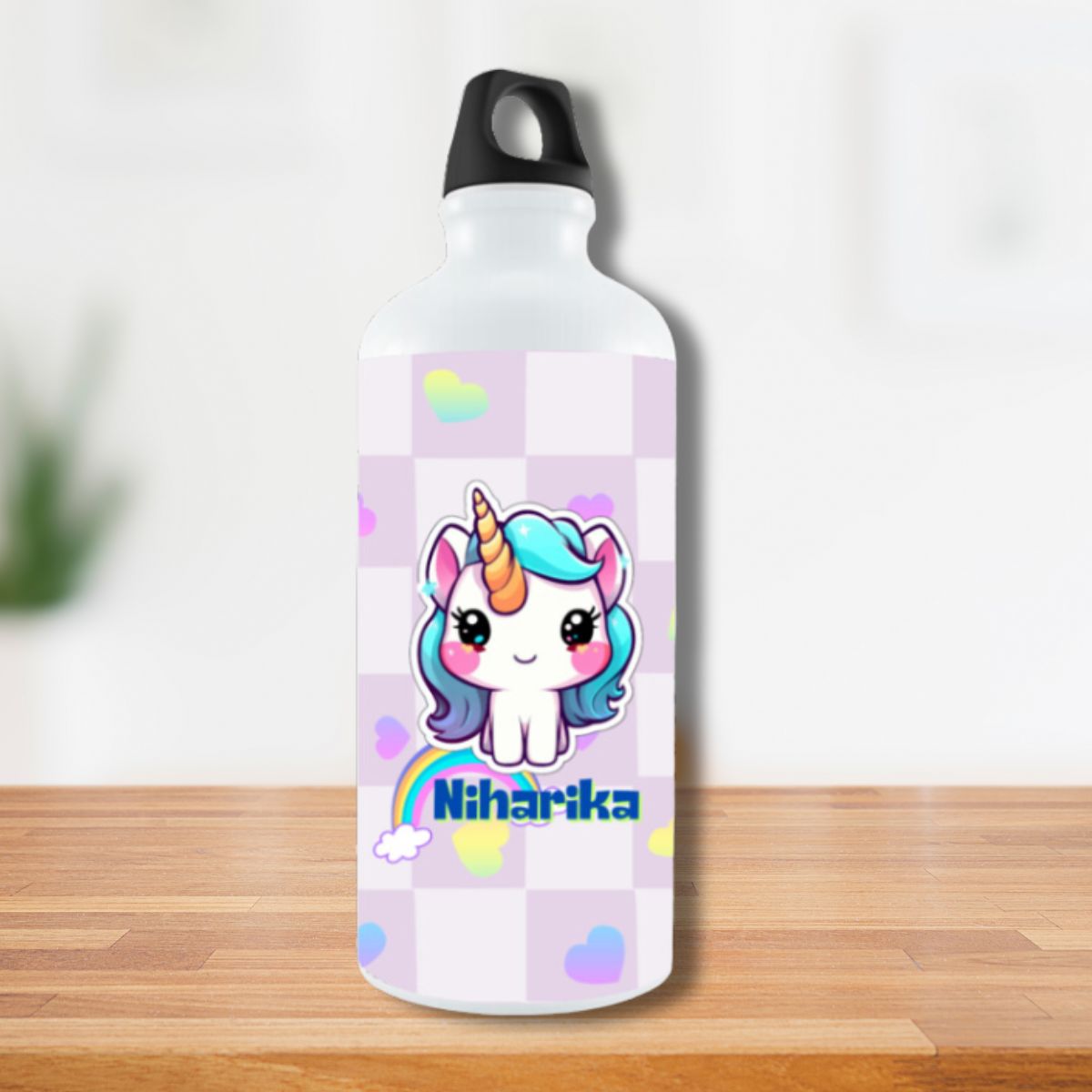 Unicorn Theme Personalized Sipper Bottle