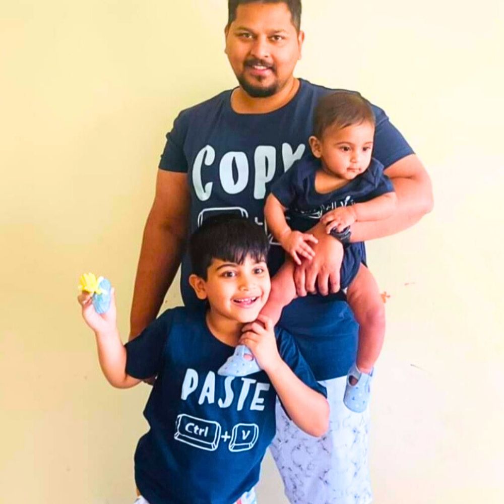 Copy Paste Ctrl C Ctrl V Matching Father Son / Father Daughter Combo T-Shirt - T Bhai