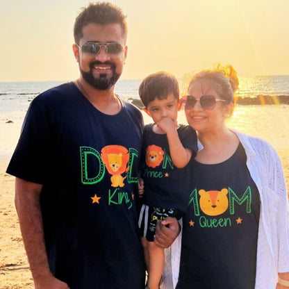 Lion King Theme Matching T-Shirts for Dad Mom & Son - T Bhai