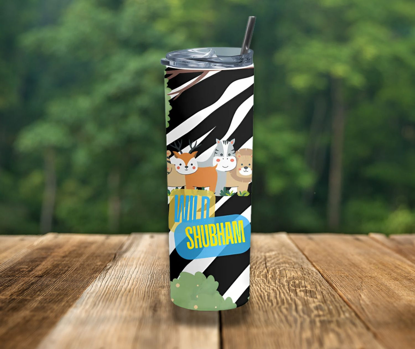 Wild Animal Theme Customized Steel Tumbler