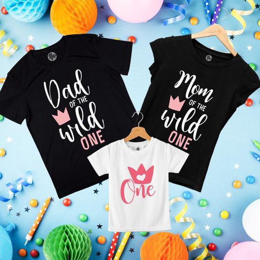 Mom Dad of the Wild One - First Birthday T-Shirts - T Bhai