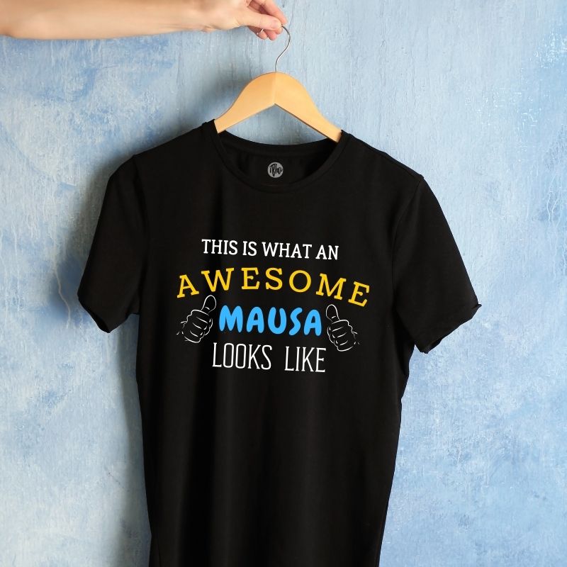 Custom This is what an Awesome Aunt Looks Like | Gifting T-Shirt for Mama Chacha Masi Bua etc