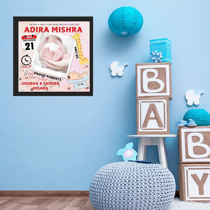 A Perfect Moment Captured | Personalized Baby's Birth Details Poster