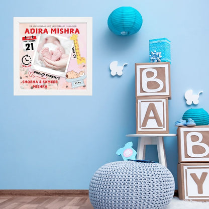 A Perfect Moment Captured | Personalized Baby's Birth Details Poster