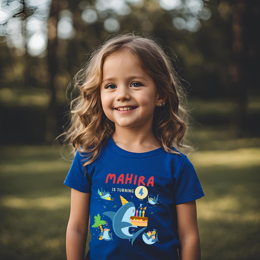 Personalized Sharky Birthday T-Shirts