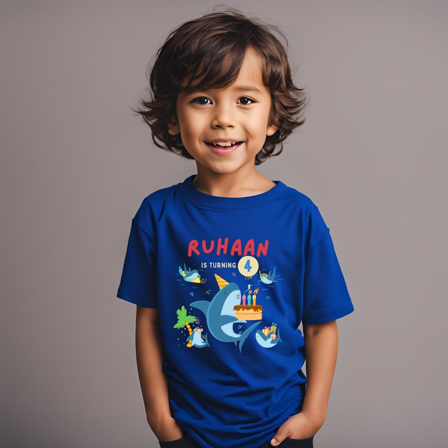 Personalized Sharky Birthday T-Shirts