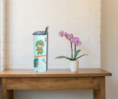 Dino Theme Personalized Steel Tumbler