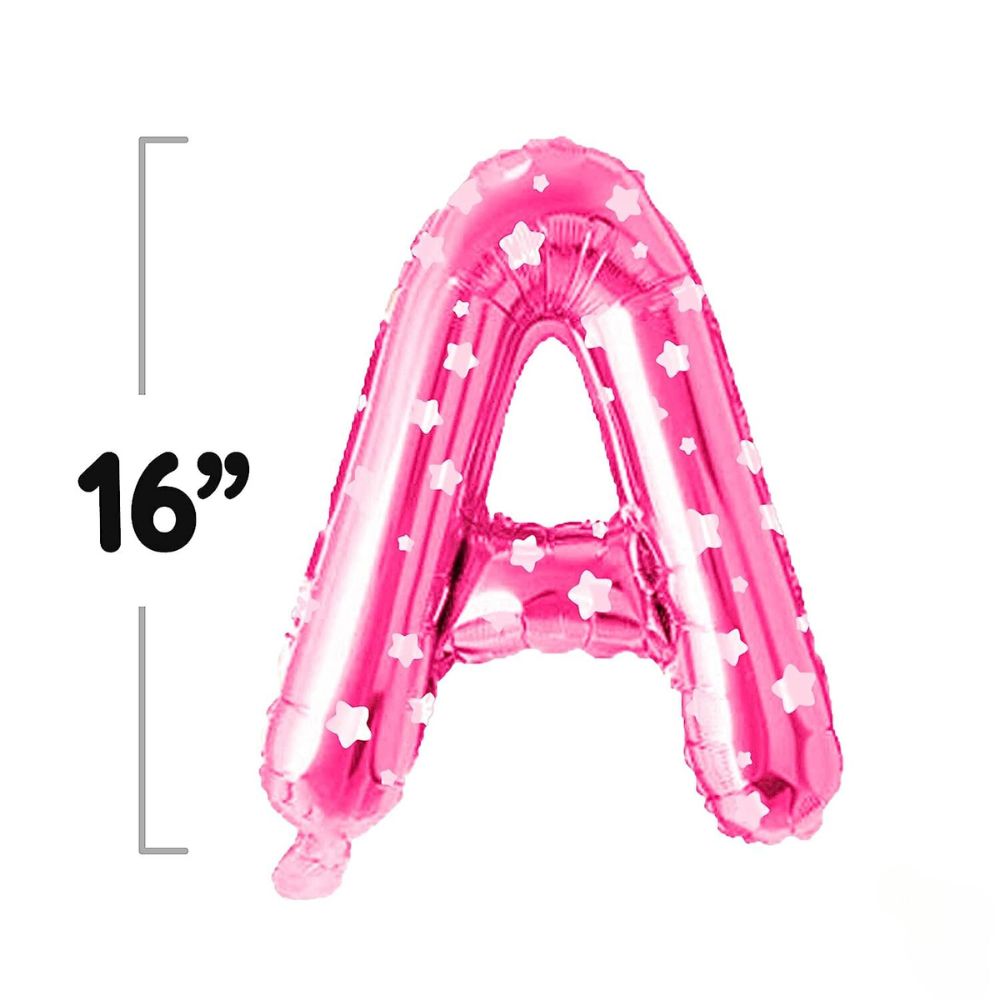 Happy Birthday 13 Letters | Pink Polka Dots Foil Balloon Banner