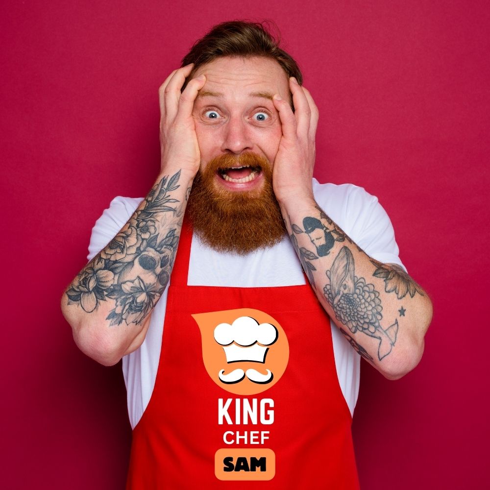 Personalized King Chef Apron for Cooking Enthusiasts - T Bhai