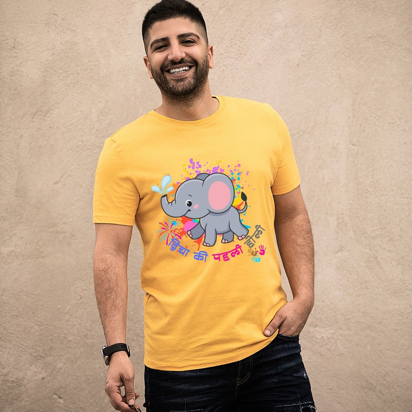 Meri Pehli Holi Personalized T-Shirts for Family