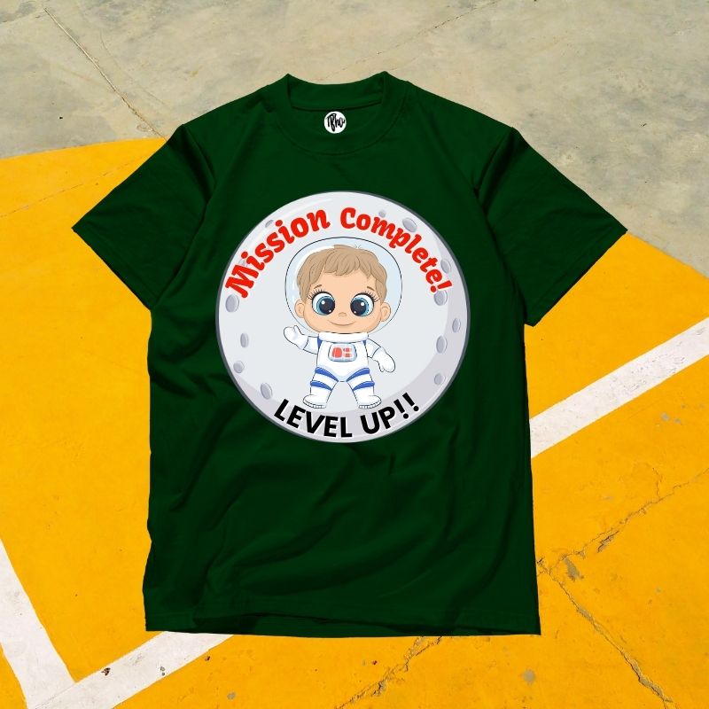 Mission Complete Level Up Space Theme Kid's TShirt - T Bhai