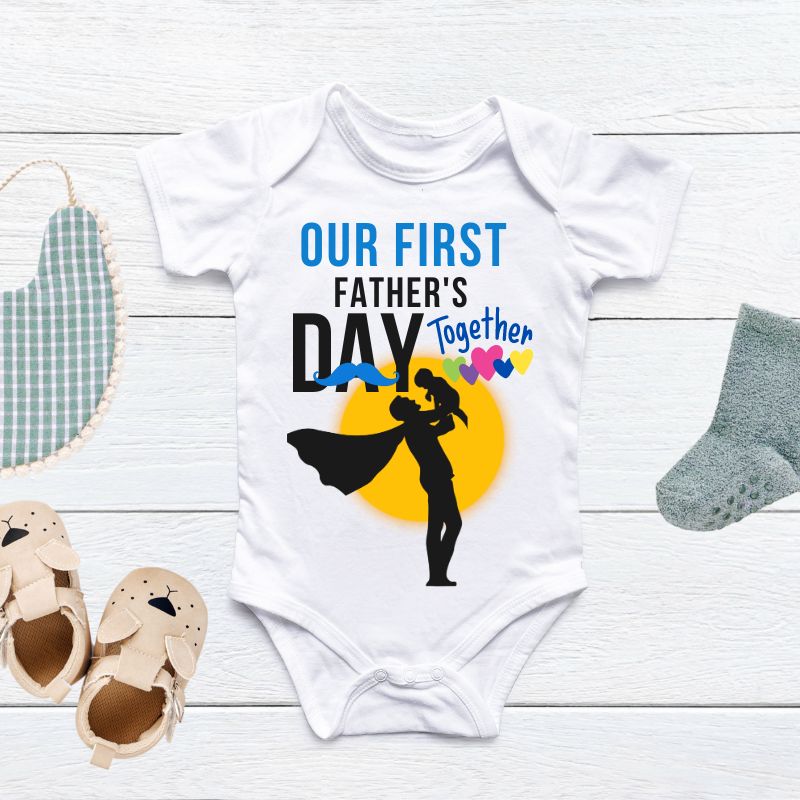 First fathers day store onesie and shirt