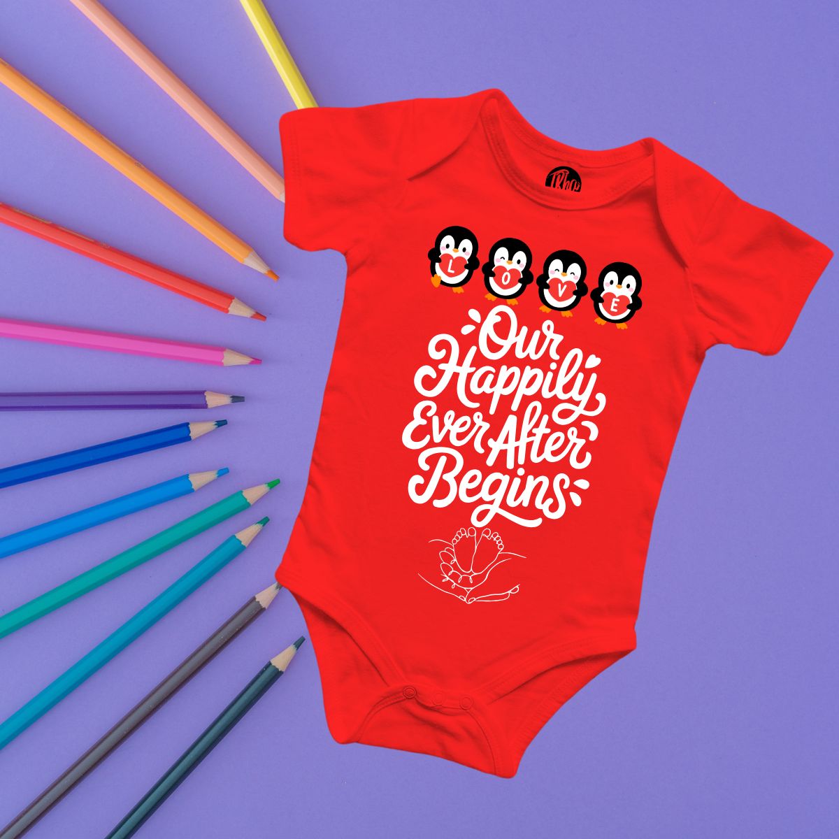 Our Happily Ever After Begins Baby Onesie for Valentines