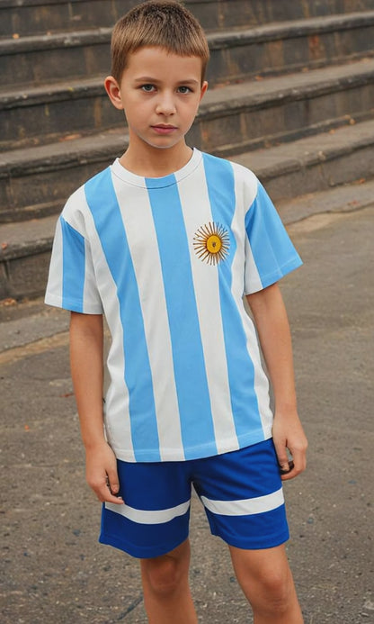 Argentina Legend Jersey for Football Enthusiasts | Personalize Name & Number Jersey with Matching Shorts