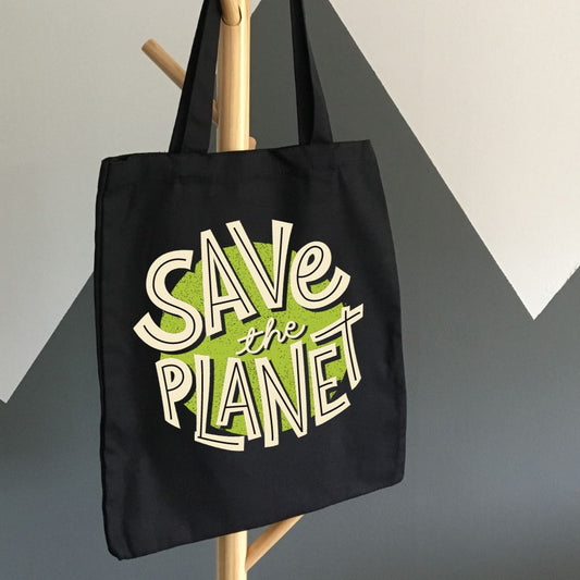 Save the Planet Tote Bag with Zipper
