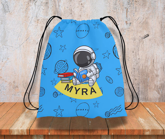 Space Theme All Over Printed Personalized Drawstring Bag For Future Astronauts