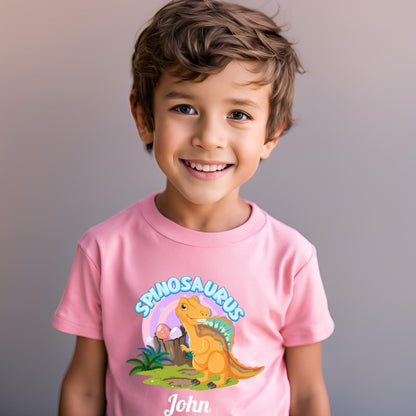 Personalized Spinosaurus Dino Theme Birthday T-Shirt