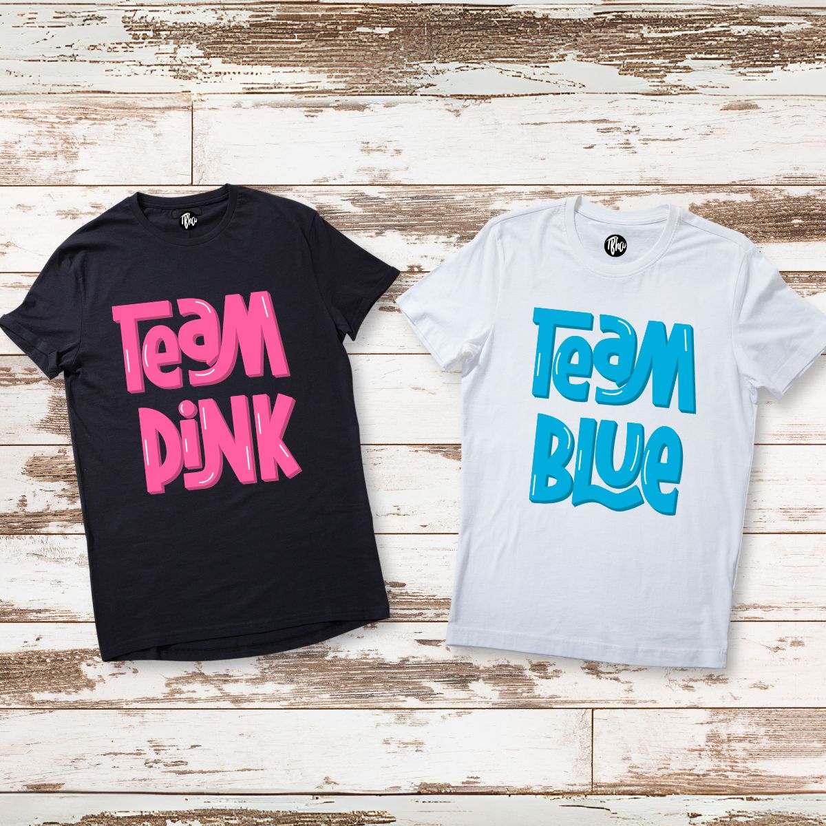 Team Pink & Team Blue Baby Announcement T-Shirts