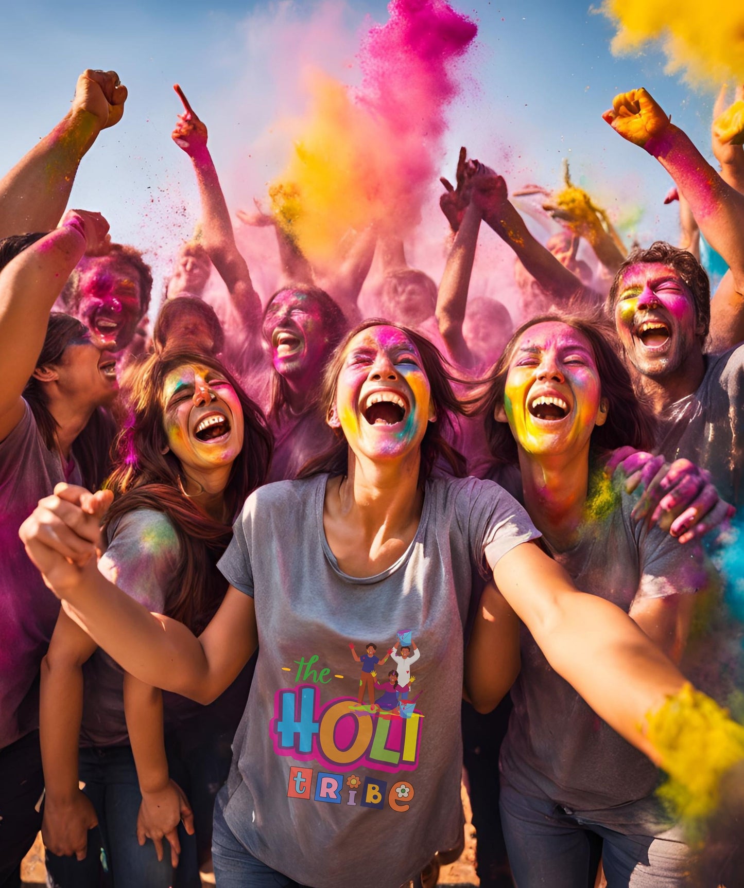 The Holi Tribe Colorful Holi T-Shirts for All