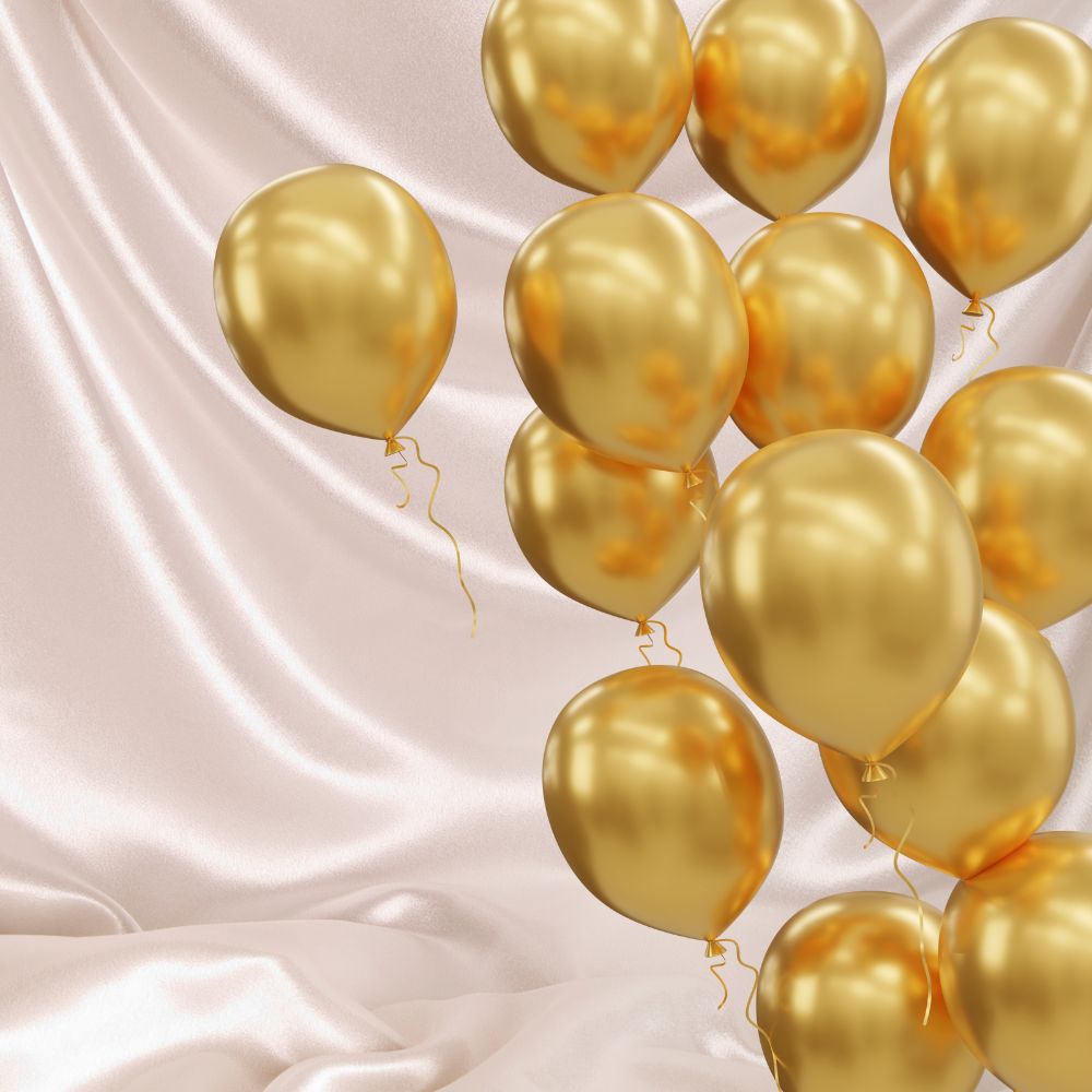 Gold Color Balloon (Pack of 25) for Birthday Parties & Decoration - T Bhai
