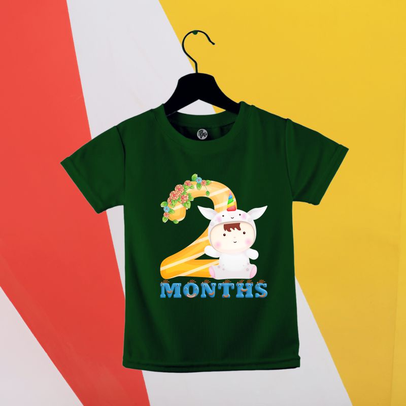 2 Months Old Unicorn Costume T-Shirt for Babies - T Bhai
