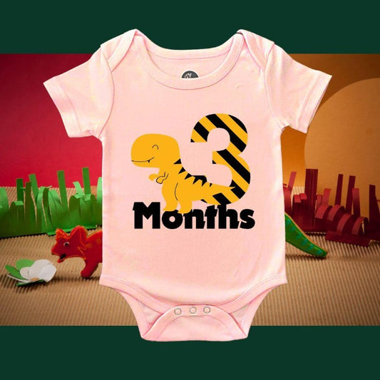 Three Month Old Third Month Birthday Onesie for Babies - T Bhai