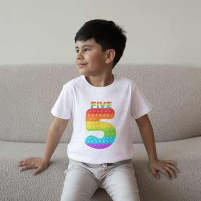 Pop It 5th Birthday T-Shirt for Boys & Girls | Fifth Birthday - T Bhai
