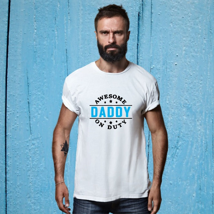 Awesome Daddy on Duty T-Shirt for Men - T Bhai