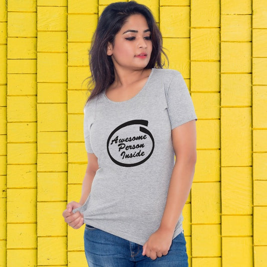 Awesome Person Inside T-Shirt for Women - T Bhai