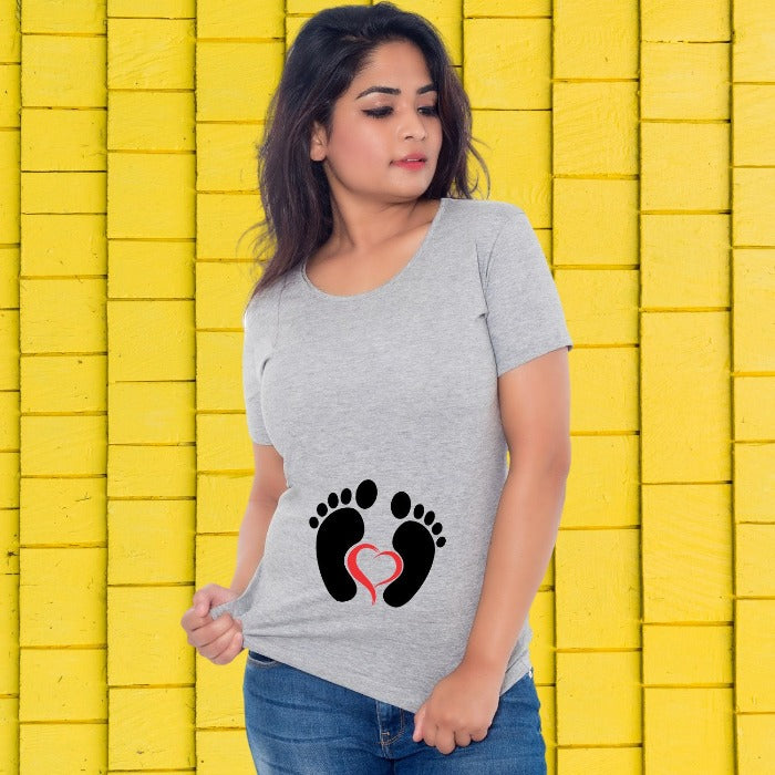Baby Footprints T-Shirt for Women - T Bhai