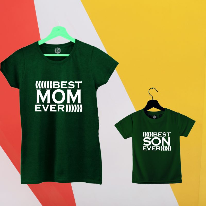 Best Mom Ever Best Son Ever Mother and Son Matching T-Shirts - T Bhai
