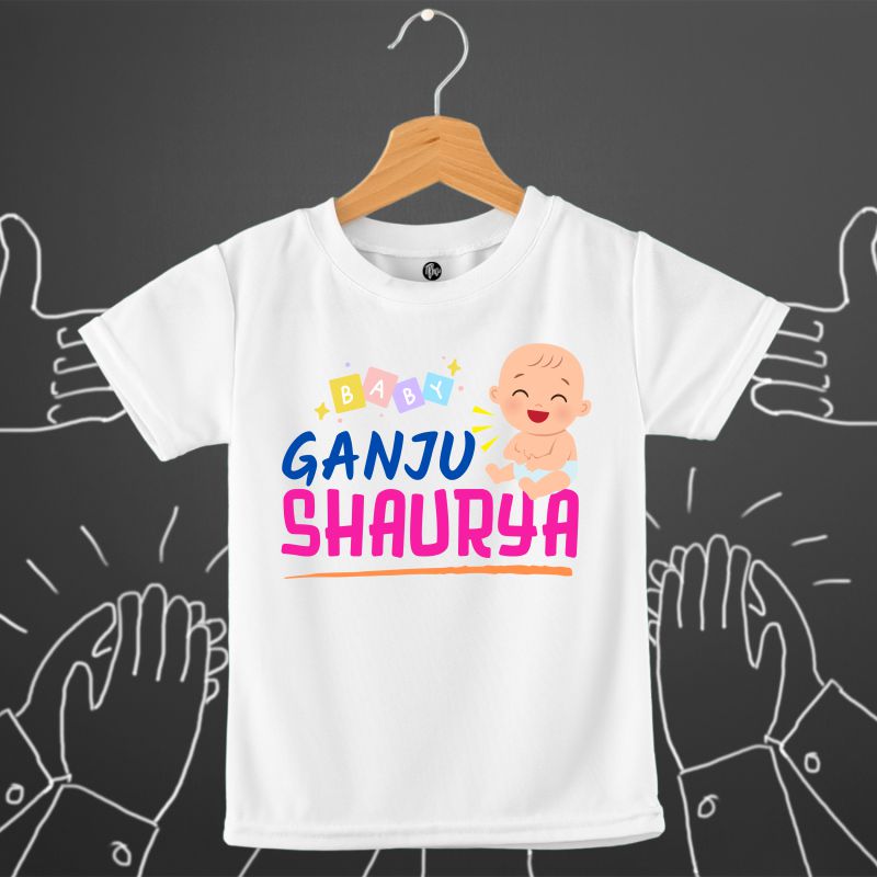 Customized Ganju Onesie and T-Shirt for Mundan Ceremony - T Bhai