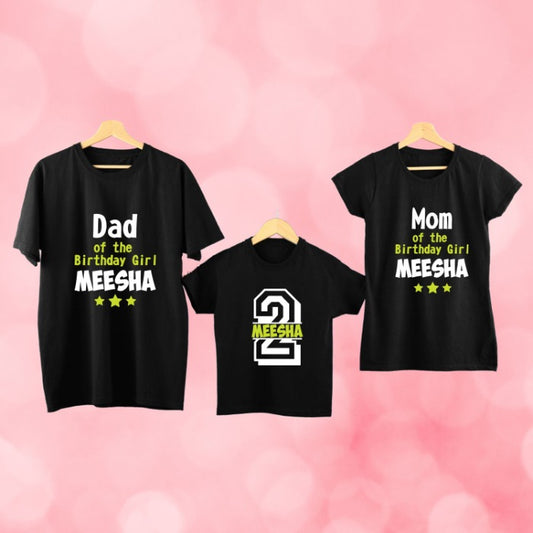 Dad Mom of the Birthday Girl 2nd Birthday Personalized T-Shirts - T Bhai