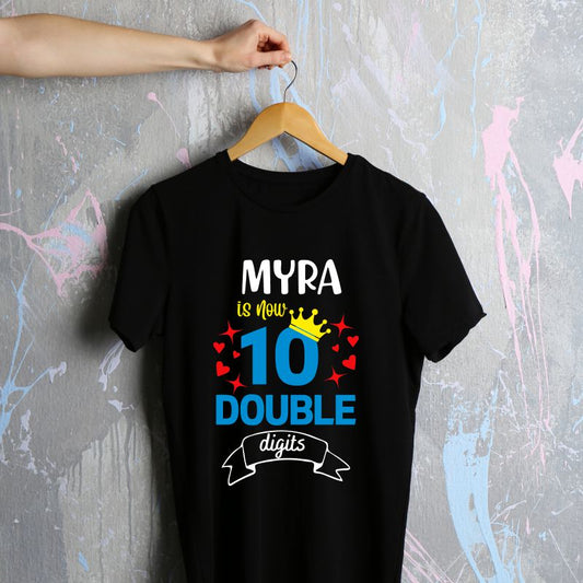 Customised Double Digits 10th Birthday T-Shirt - T Bhai