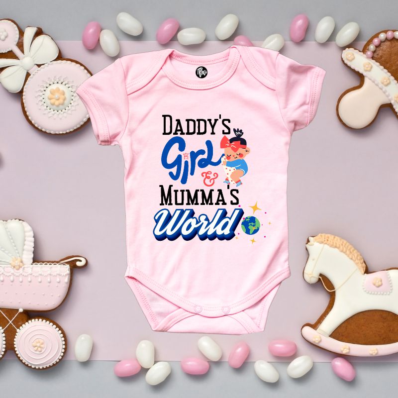Daddy's Girl & Mumma's World Onesie for Baby Girls - T Bhai