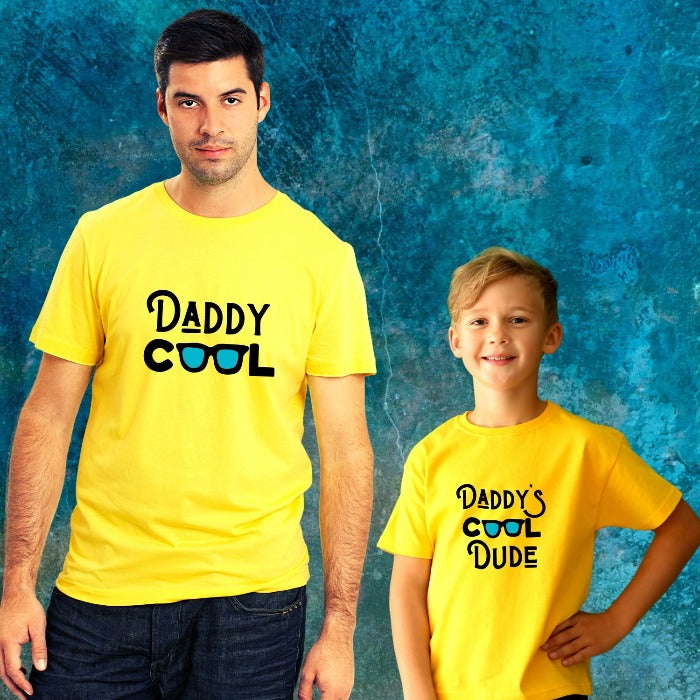 Daddy Cool and Daddy's Cool Dude Matching Father & Son T-Shirt - T Bhai