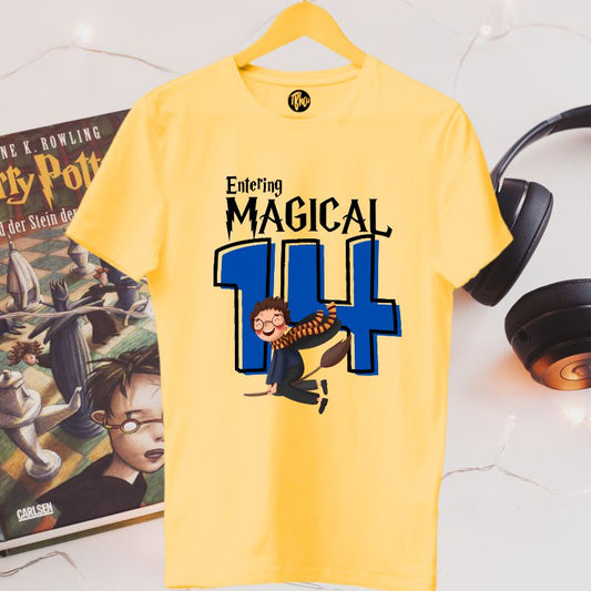 Entering Magical Fourteen | 14th Birthday Harry Potter Theme T-Shirt - T Bhai